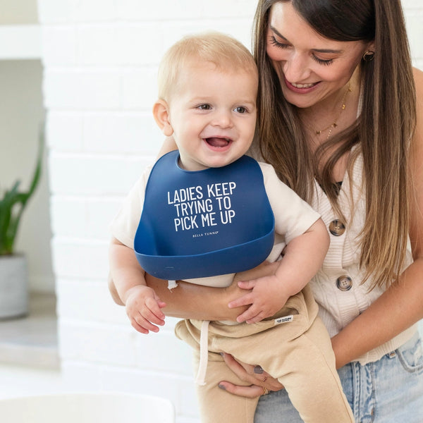 Bella Tunno Girls Boys Unisex Infants Toddlers Wonder Bib Eating Accessories BPA Free PCV Free The Plaid Giraffe Children's Boutique