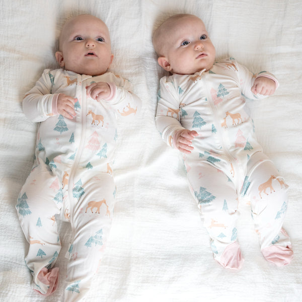 Silkberry Baby Girls Boys Infants Toddlers Kids Juniors Footie Sleeper Sleepwear Nightwear Forest Animals Trees Bamboo The Plaid Giraffe Childrens Boutique