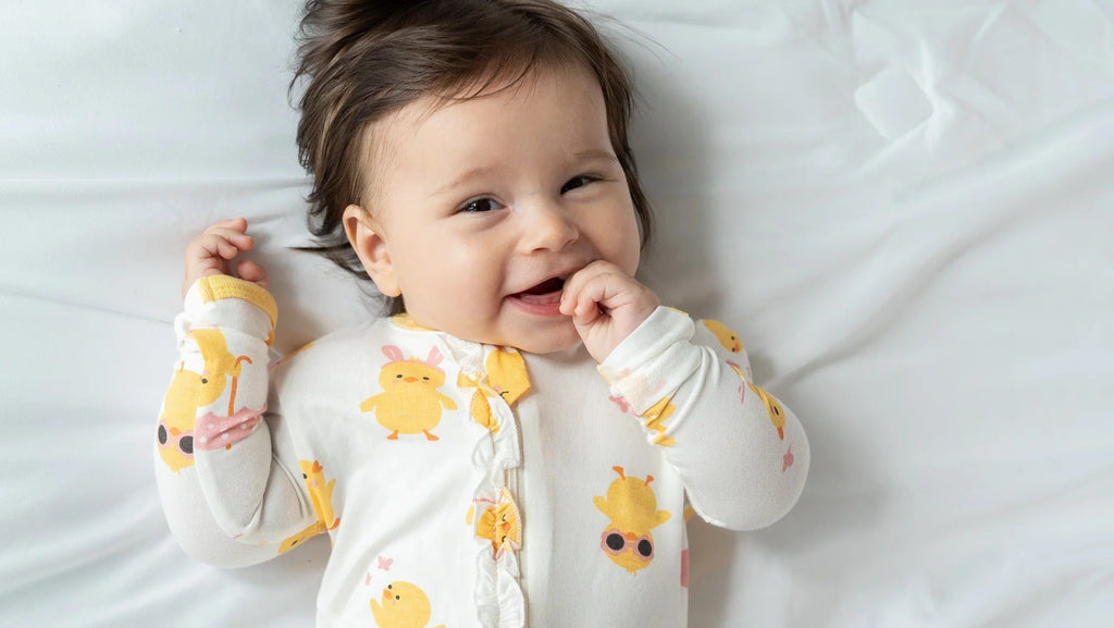 Silkberry Baby Boys Girls Infants Toddlers Kids Footie Sleeper Sleepwear Nightwear Chicks Farm Animals Two-Way Zipper Bamboo The Plaid Giraffe Children's Boutique