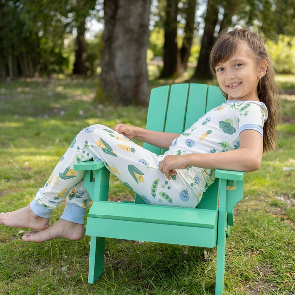 Silkberry Baby Boys Girls Infants Toddlers Kids Pajamas Sleepwear Nightwear Vegetables Farmer's Market Corn Peas Tomatoes Bamboo The Plaid Giraffe Children's Boutique