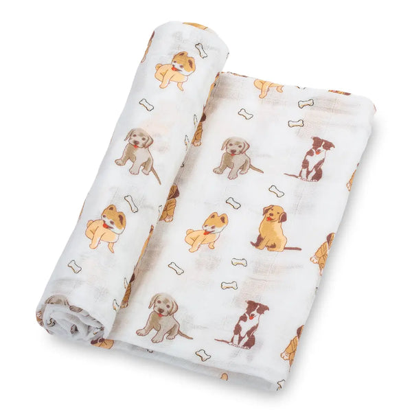 LollyBanks Girls Boys Unisex Infants Toddlers Kids Swaddles Puppies Dogs 100% Cotton Muslin The Plaid Giraffe Children's Boutique