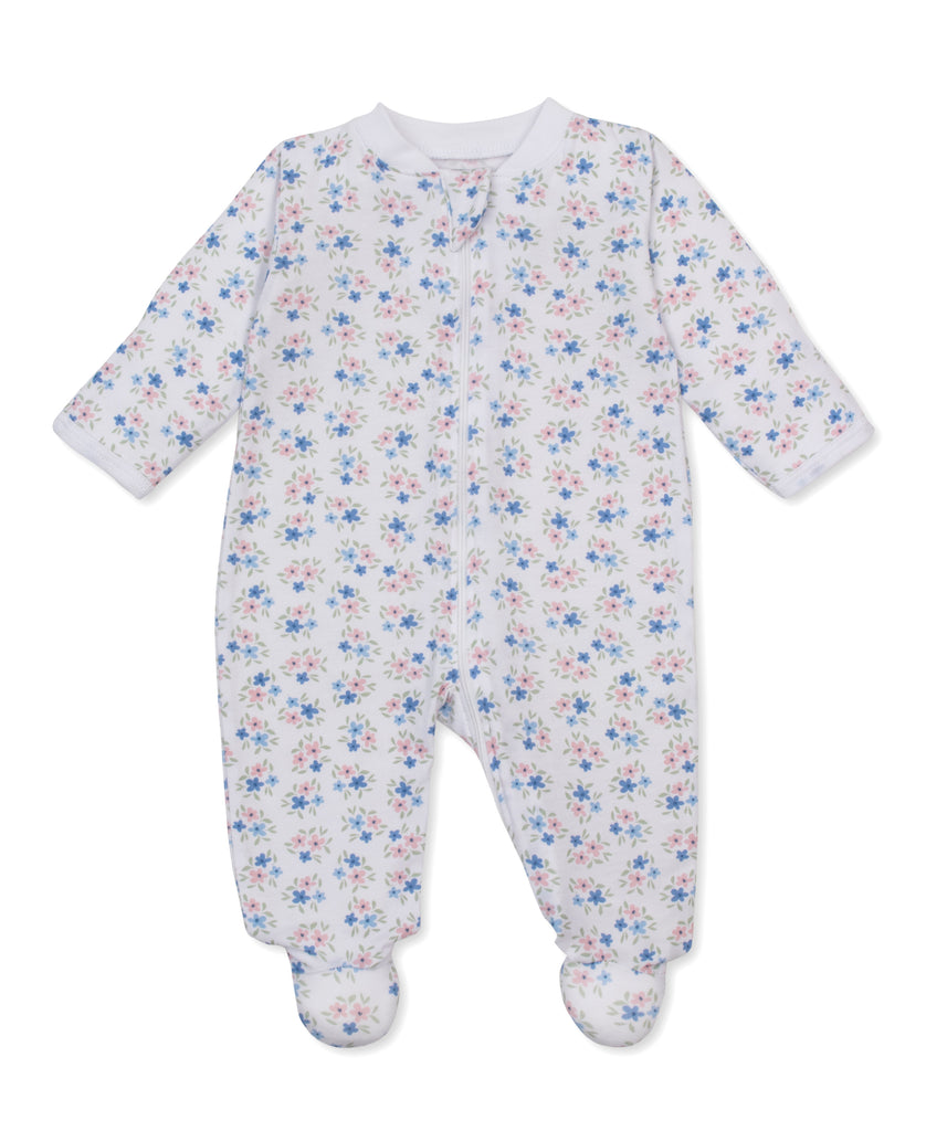Kissy, Kissy Girls Boys Unisex Infants Toddlers Kids Footie Sleeper Sleepwear Nightwear Flowers Floral Two-way Zipper 100% Pima Cotton The Plaid Giraffe Children's Boutique