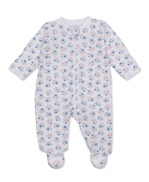 Kissy, Kissy Girls Boys Unisex Infants Toddlers Kids Footie Sleeper Sleepwear Nightwear Flowers Floral Two-way Zipper 100% Pima Cotton The Plaid Giraffe Children's Boutique
