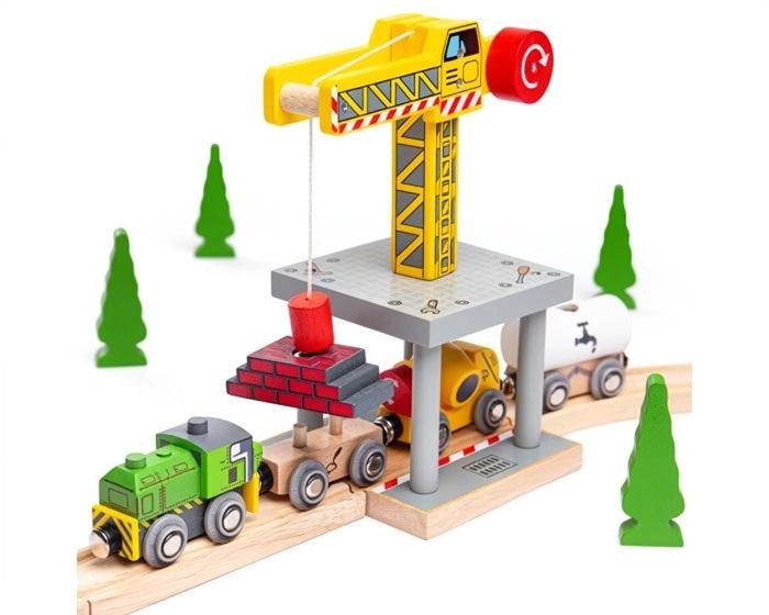 Bigjigs Toys Girls Boys Infants Toddlers Kids Juniors Yellow Crane Magnetic Toys The Plaid Giraffe Children's Boutique