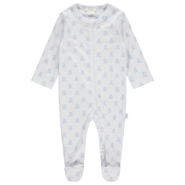 PimaLu Girls Boys Unisex Infants Footie Sleeper Sleepwear Nightwear Two-way Zipper Teddy Bears 100% Pima Cotton The Plaid Giraffe Children's Boutique