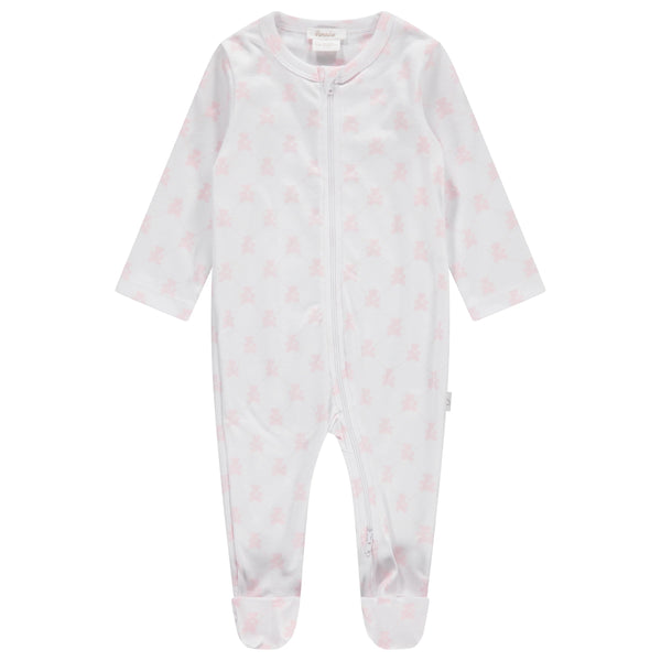 PimaLu Girls Boys Unisex Infants Footie Sleeper Sleepwear Nightwear Two-way Zipper Teddy Bears 100% Pima Cotton The Plaid Giraffe Children's Boutique