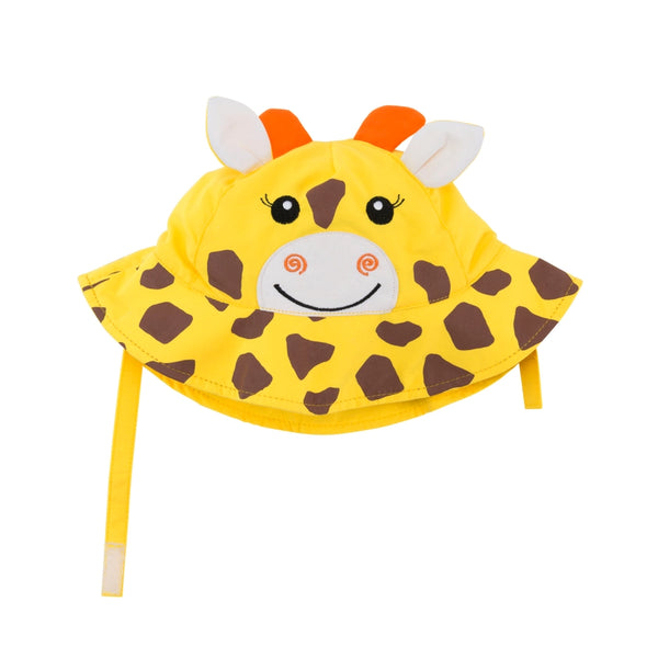 Zoocchini Boys Girls Infants Toddlers Sun Hat UPF50 Jungle Animals Giraffe Velcro Closure The Plaid Giraffe Children's Boutique