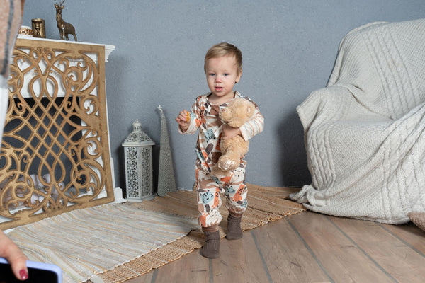 Roki & Zoi Boys Girls Infants Toddlers Kids Juniors Romper Forest Animals Jungle Animals The Plaid Giraffe Children's Boutique
