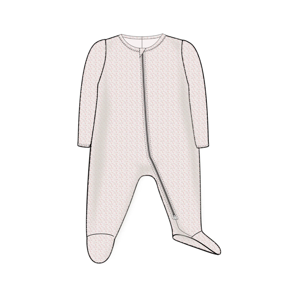 Girls Ditsy Floral Footie