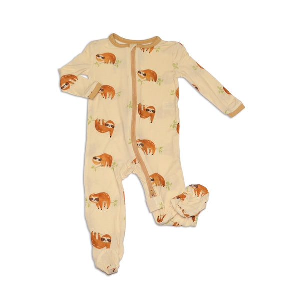 Silkberry Baby Girls Boys Unisex Infants Footie Sleeper Sleepwear Nightwear Bamboo Sloth The Plaid Giraffe Childrens Boutique