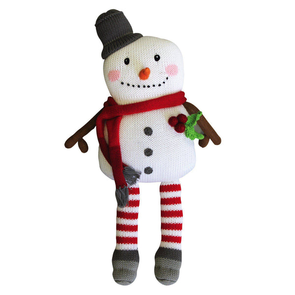 Zubel's Boys Girls Infants Toddlers Kids Stuffed Snowman Holiday Christmas Winter 100% Cotton The Plaid Giraffe Children's Boutique