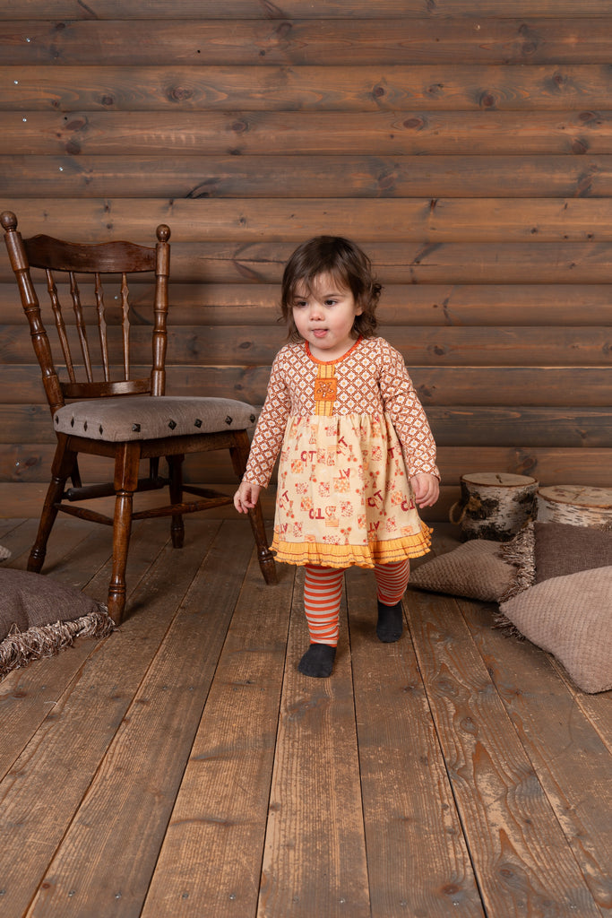 ZaZa Couture Roki Zoi Girls Boys Infants Toddlers Kids Juniors Dress Leggings Ruffles The Plaid Giraffe Children's Boutique