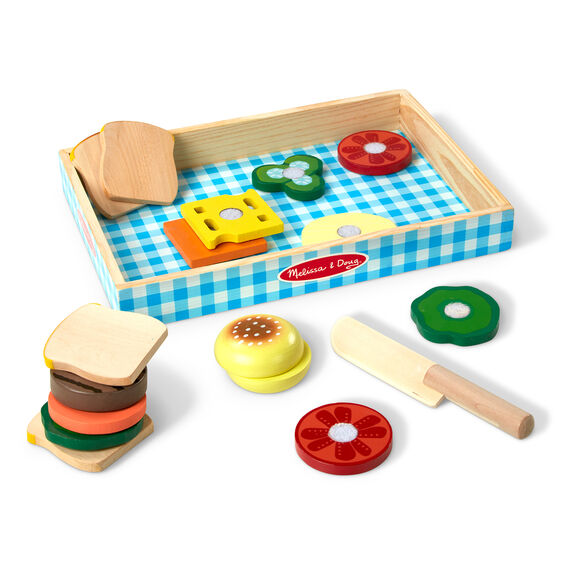 Melissa & Doug Girls Boys Infants Toddlers Kids Learning Toys Make Believe Sandwiches The Plaid Giraffe Childrens Boutique