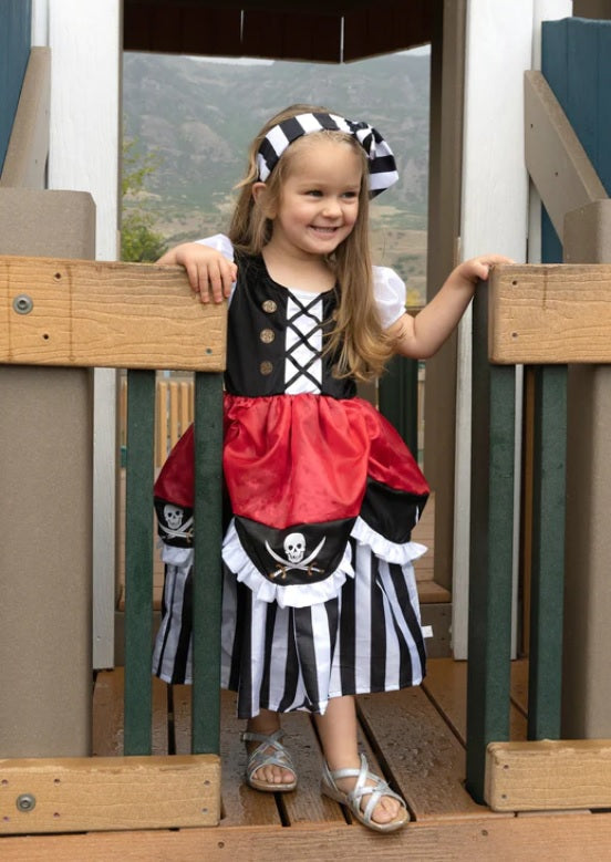 2 Piece Pirate Dress, Red/Blk/Wht / 3-5 / DUG 2 Piece Pirate Dress, Red/Blk/Wht / 3-5 / DUG