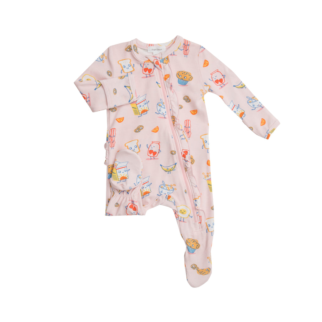 Angel Dear Boys Girls Infants Footie Sleeper Sleepwear Nightwear Breakfast Food The Plaid Giraffe Childrens Boutique
