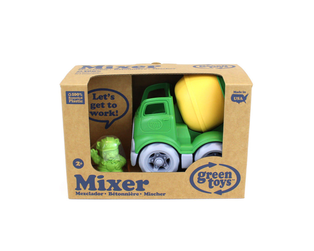 Green Toys Toys Pretend Toddlers Kids 100% Recycled Plastic Construction Cement Mixer The Plaid Giraffe Childrens Boutique