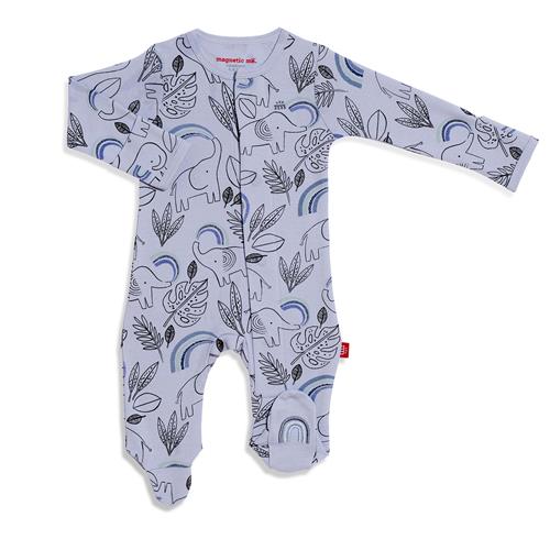 Magnetic Me Boys Infants Footie Sleepwear Sleeper Nightwear Elephants Organic Cotton The Plaid Giraffe Childrens Boutique