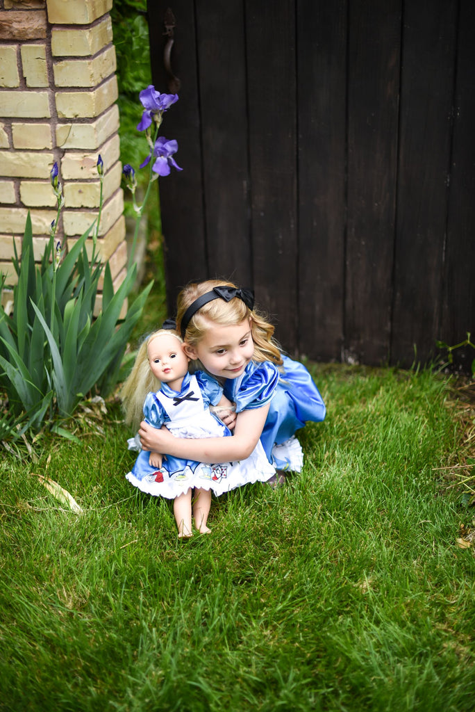 2 Piece Alice In Wonderland w/Headband DON'T REORDER  The Plaid Giraffe