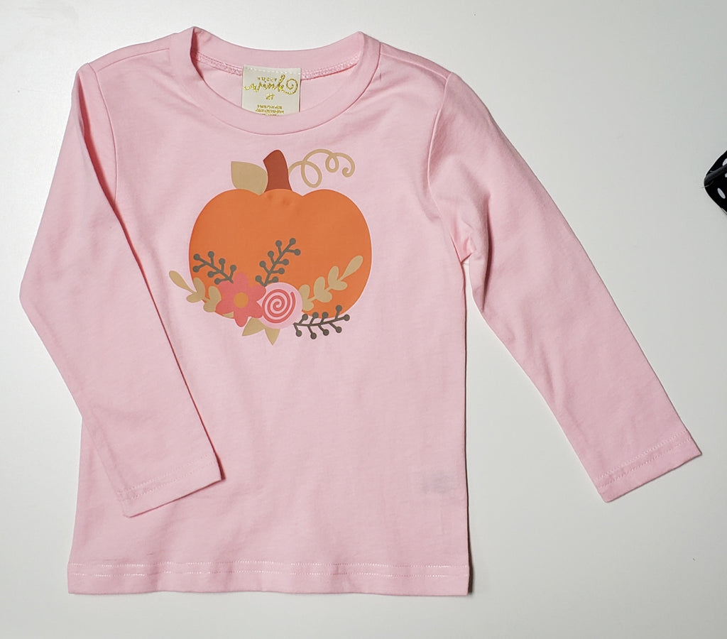 Sweet Wink Girls Toddlers Kids Juniors T-Shirt Fall Pumpkins The Plaid Giraffe Childrens Boutique