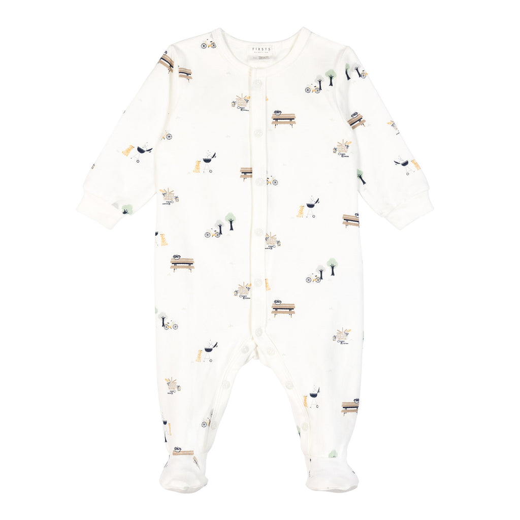 Petit Lem Boys Girls Unisex Infants Footie Sleeper Sleepwear Nightwear Picnic Outdoors The Plaid Giraffe Childrens Boutique