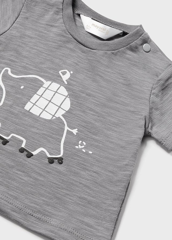 Mayoral Boys Infants T-Shirt Shorts Elephants Jungle Animals 100% Cotton The Plaid Giraffe Childrens Boutique