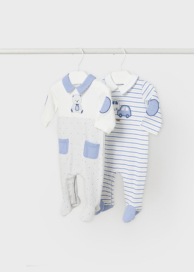 Mayoral Boys Infants Footie Sleeper Sleepwear Nightwear Polka Dots Teddy Bears The Plaid Giraffe Childrens Boutique