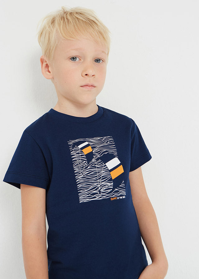 Mayoral Boys Kids Juniors T-Shirt Windsurfing 100% Cotton The Plaid Giraffe Childrens Boutique