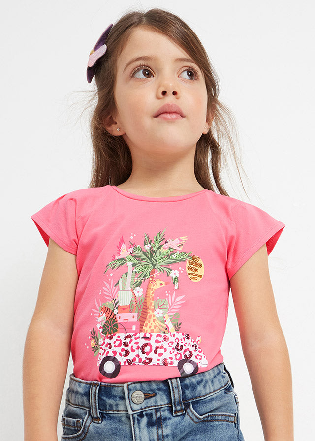Mayoral Girls Kids Juniors Top Shirt Jungle Animals Cars Sequins The Plaid Giraffe Childrens Boutique