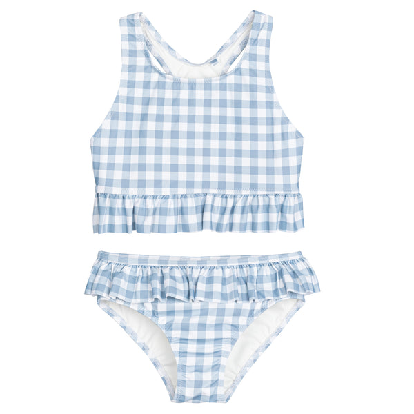 Miles Girls Infants Toddlers Kids Two Piece Swimsuit Swimwear Gingham Check The Plaid Giraffe Childrens Boutique