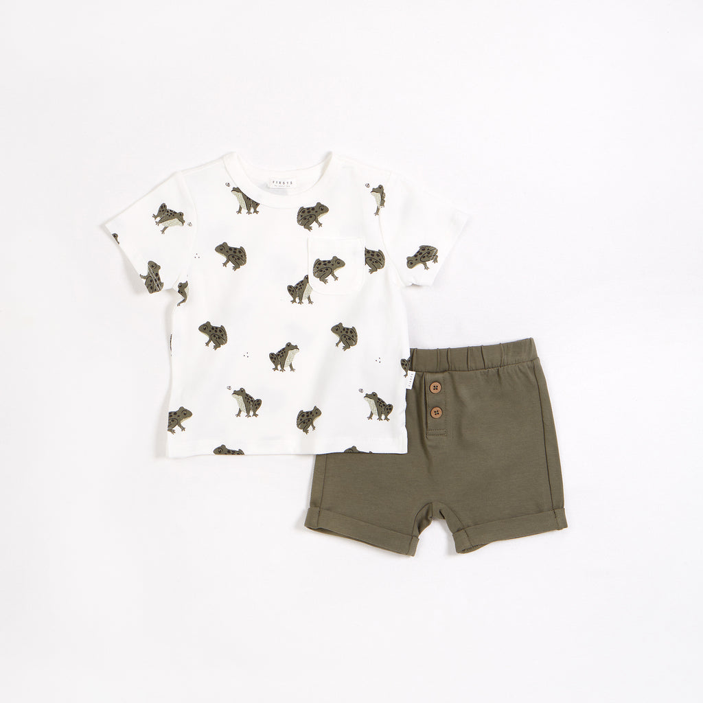 Petit Lem Boys Infants Shirt Shorts Frogs The Plaid Giraffe Childrens Boutique