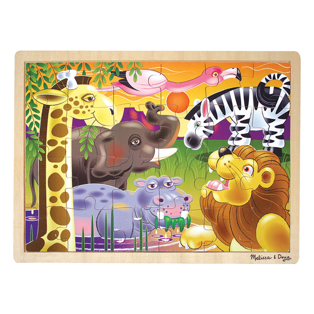 Melissa & Doug Girls Boys Infants Toddlers Kids Learning Toys Puzzle Jungle Animals Lion Elephant Zebra Hippo The Plaid Giraffe Childrens Boutique