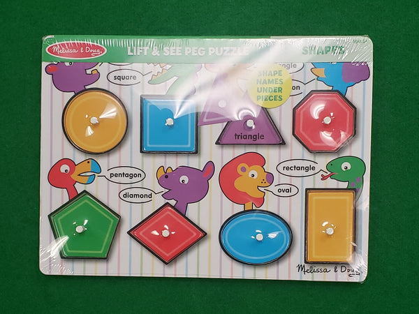 Melissa & Doug Girls Boys Infants Toddlers Kids Learning Toys Puzzle Shapes The Plaid Giraffe Childrens Boutique