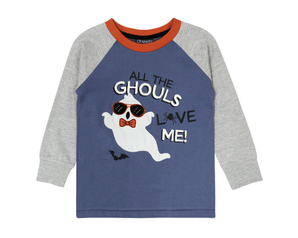 CR Sports Boys Infants Toddlers 100% Cotton Ghosts Halloween The Plaid Giraffe Childrens Boutique