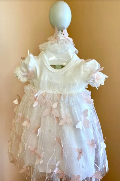 white christmas dresses LITTLE LUNA 4pc Silk Mikado Christening Dress – Little Dream