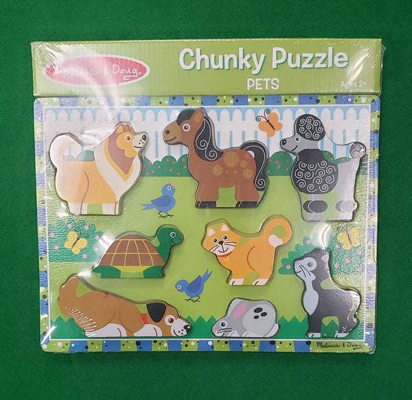 Melissa & Doug Girls Boys Infants Toddlers Kids Learning Toys Puzzle Pets Chunky The Plaid Giraffe Childrens Boutique