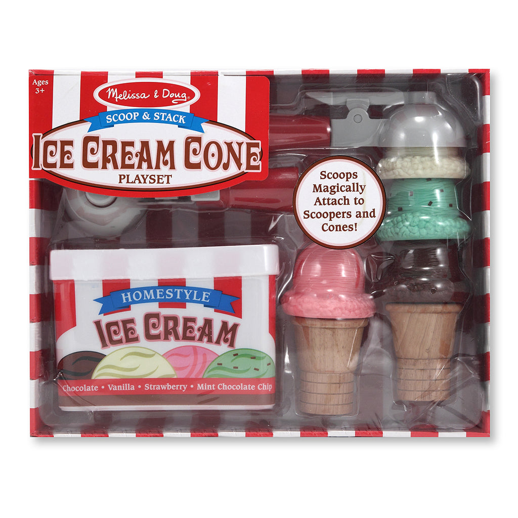 Melissa & Doug Girls Boys Infants Toddlers Kids Learning Toys Make Believe Ice Cream Cones The Plaid Giraffe Childrens Boutique