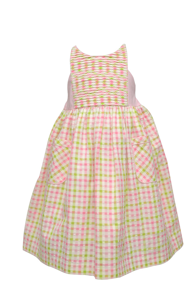 Cotton Kids Girls Toddlers Kids Juniors Dress Gingham Special Occasion 100% Cotton The Plaid Giraffe Childrens Boutique