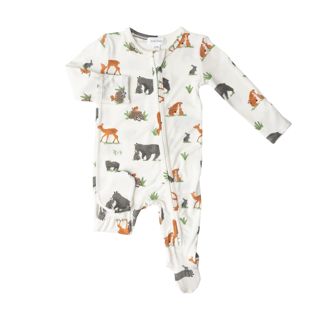 Angel Dear Boys Girls Infants Footie Sleeper Sleepwear Nightwear Forest Animals Bear Deer The Plaid Giraffe Childrens Boutique