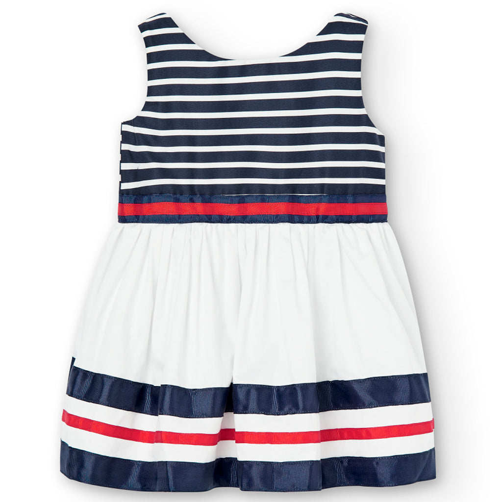 Boboli Girls Infants Toddlers Dress Stripes Holiday Fourth of July The Plaid Giraffe Childrens Boutique