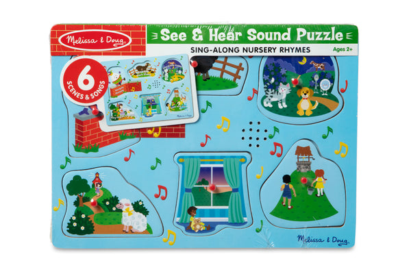 Melissa & Doug Girls Boys Infants Toddlers Kids Learning Toys Puzzle Nursery Rhymes Sounds The Plaid Giraffe Childrens Boutique