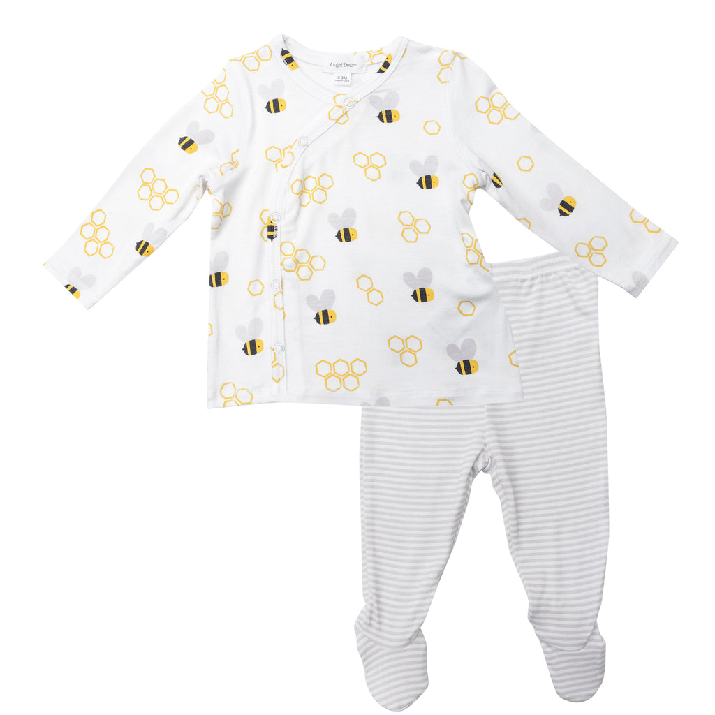 Angel Dear Boys Girls Infants Kimono Top Pants Sleepwear Nightwear Bees Hat The Plaid Giraffe Childrens Boutique