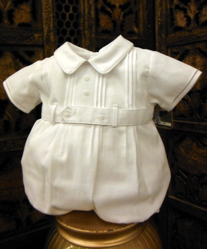 Will' Beth Boys Infants Christening Romper The Plaid Giraffe Childrens Boutique