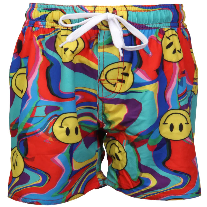 Wes & Willy Boys Toddlers Kids Juniors Swimsuit Smiley Face The Plaid Giraffe Childrens Boutique