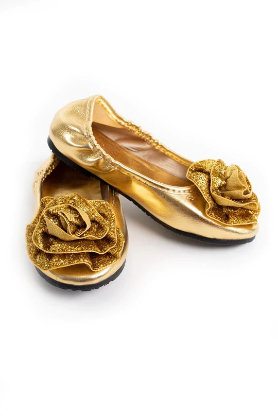 Girls Princess Slippers (Click for Colors), Silver / 11-12 / Dug