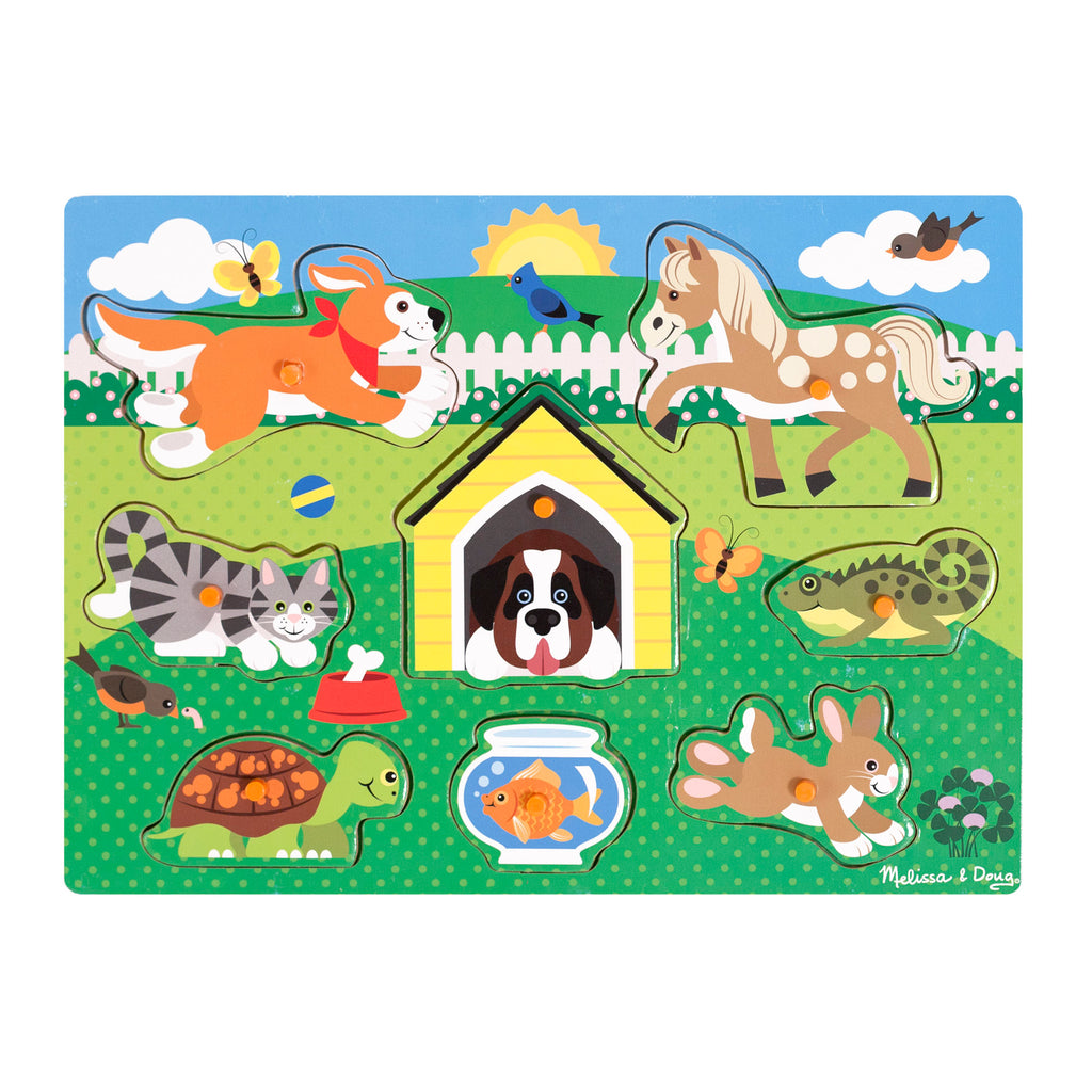 Melissa & Doug Girls Boys Infants Toddlers Kids Learning Toys Puzzle Pets The Plaid Giraffe Childrens Boutique