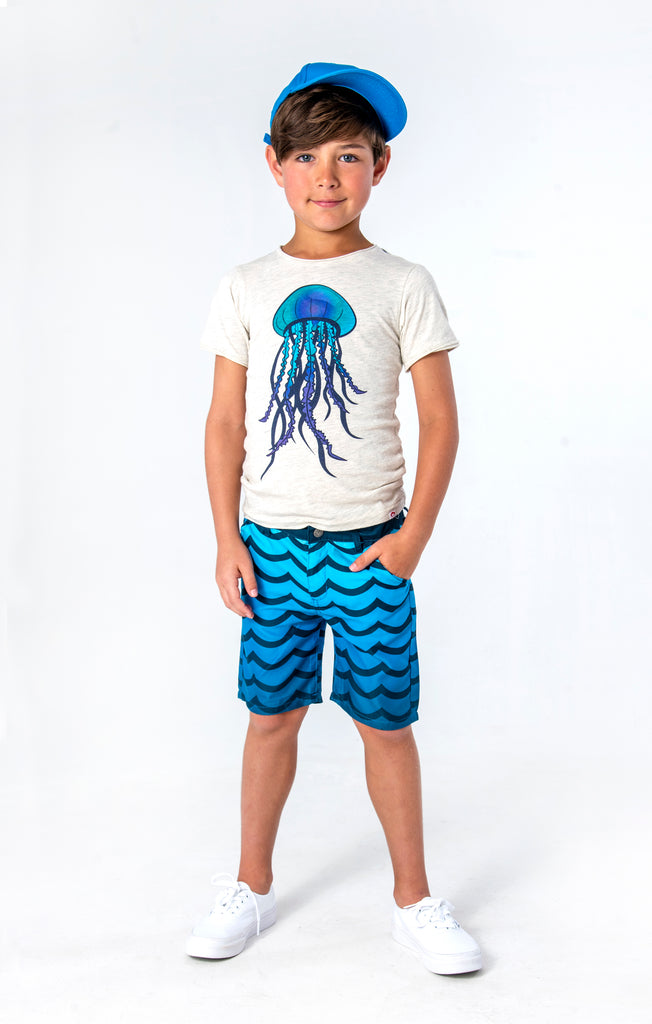 Appaman Boys Toddlers Kids Juniors Short Sleeve T-Shirt Jellyfish Ocean The Plaid Giraffe Childrens Boutique