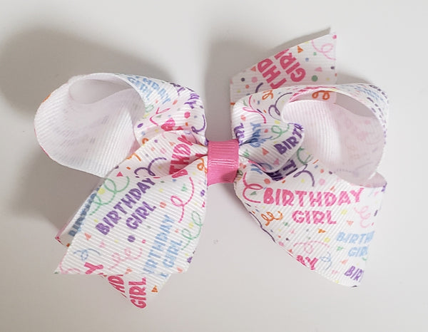 Wee Ones Girls Hair Accessories Medium Bows Birthday Girl The Plaid Giraffe Childrens Boutique