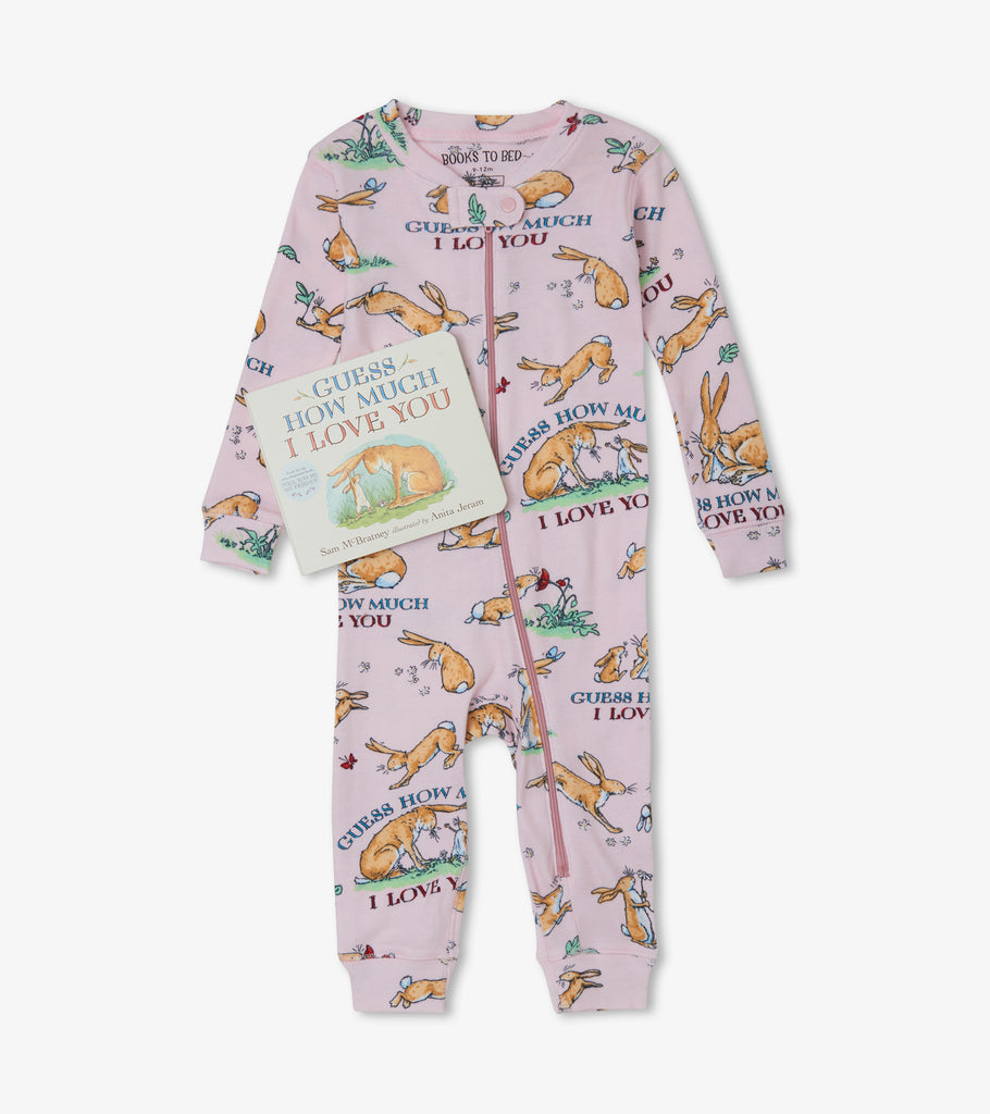 Books To Bed Girls Infants Footie Sleepwear Nightwear Guess How Much I Love You The Plaid Giraffe Childrens Boutique