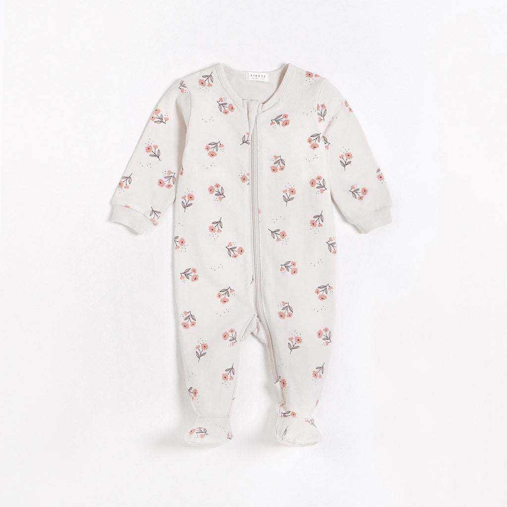 Petit Lem Girls Infants Footie Sleeper Sleepwear Nightwear Floral Flowers The Plaid Giraffe Childrens Boutique