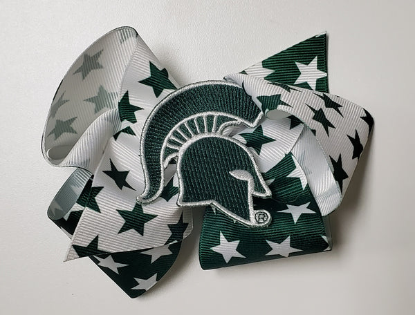 Wee Ones Girls Hair Accessories King Bows Michigan State The Plaid Giraffe Childrens Boutique